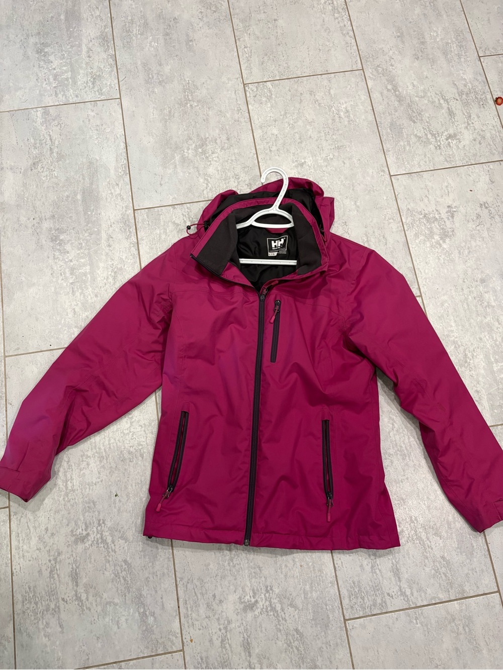 Helly Hansen Women's Magenta Hooded Rain Jacket